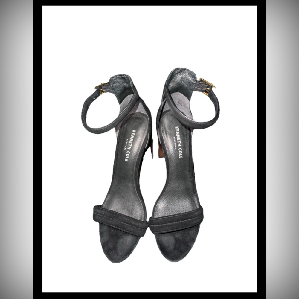 Kenneth Cole Black Ankle Strap Heels